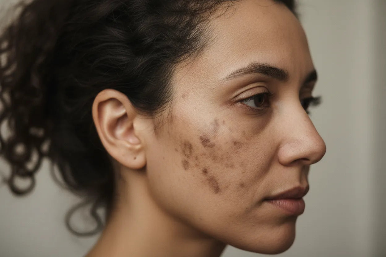 Dull skin with acne marks