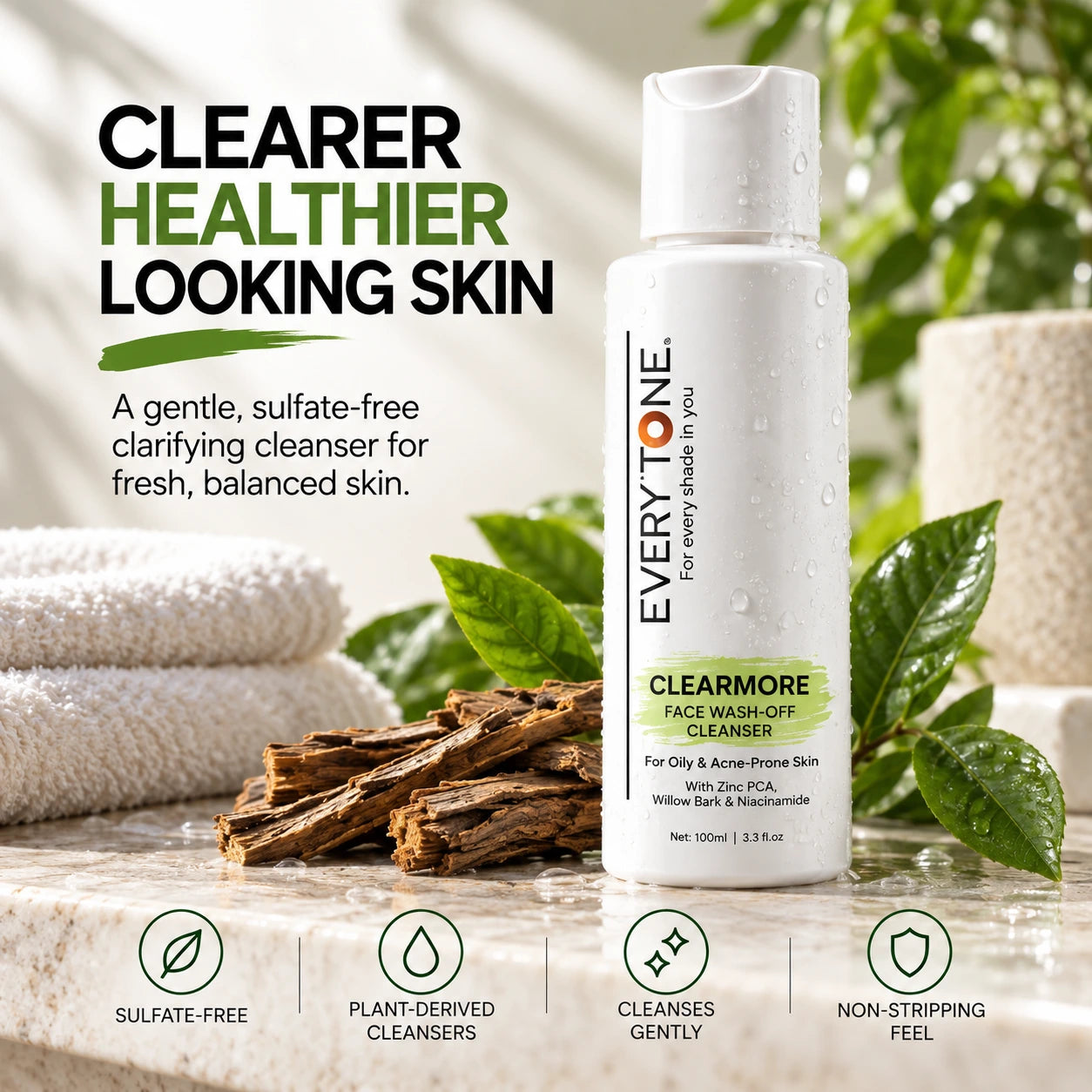 ClearMore Acne Face Wash-Off Cleanser