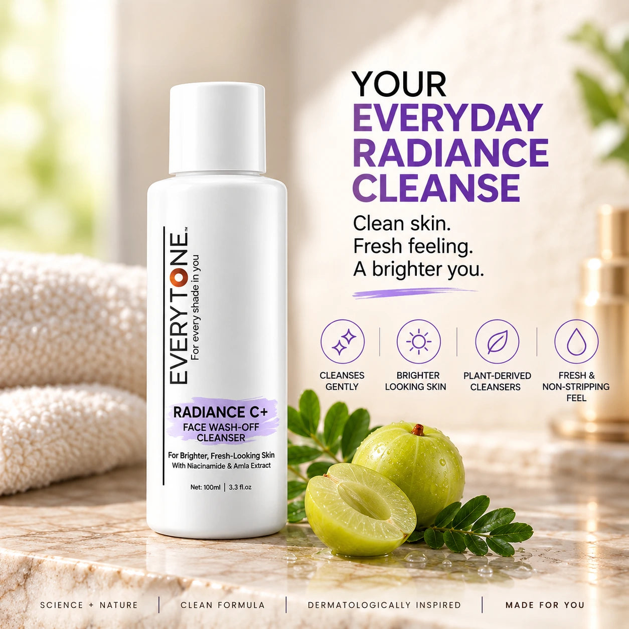 Radiance C+ face wash off cleanser