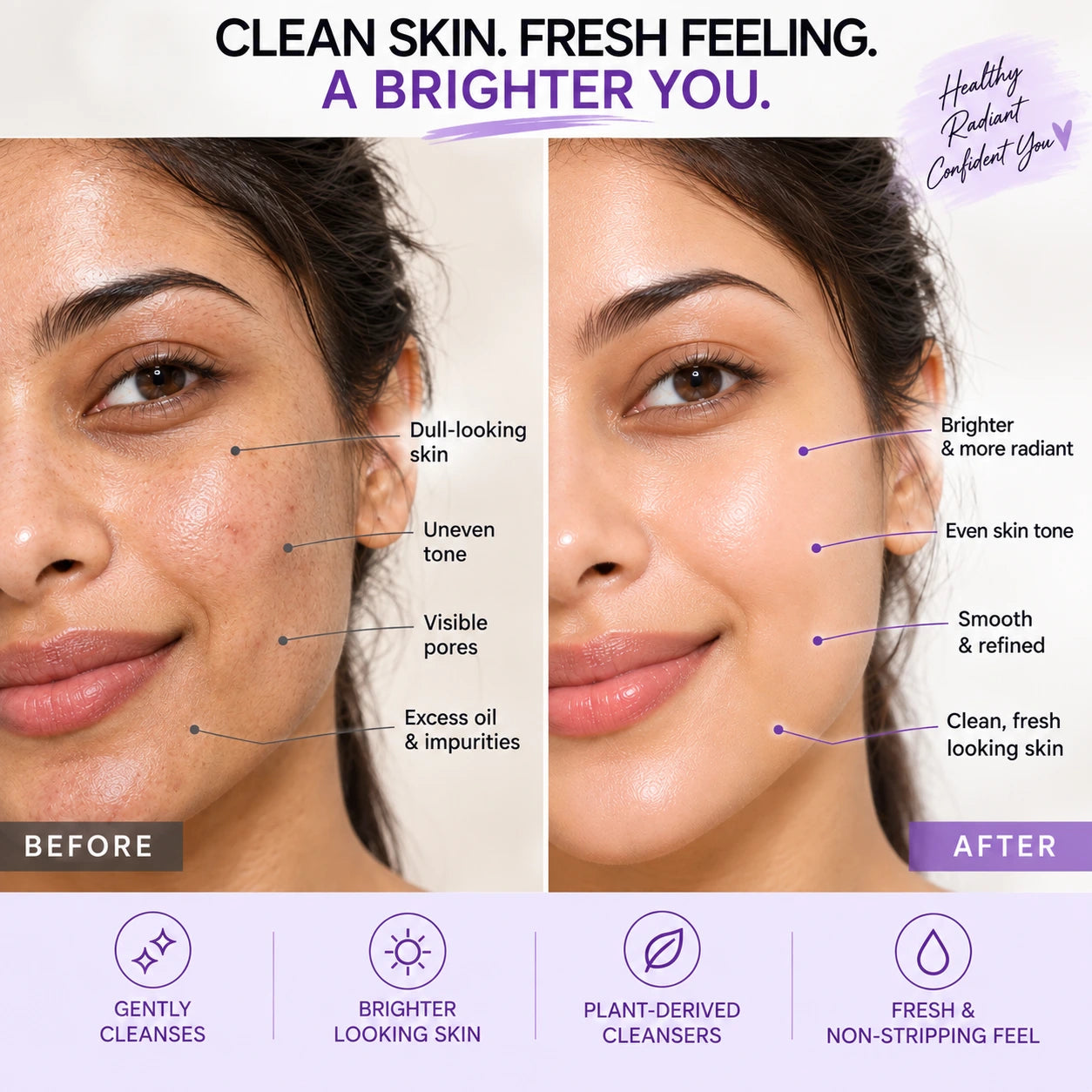 Radiance C+ face wash off cleanser