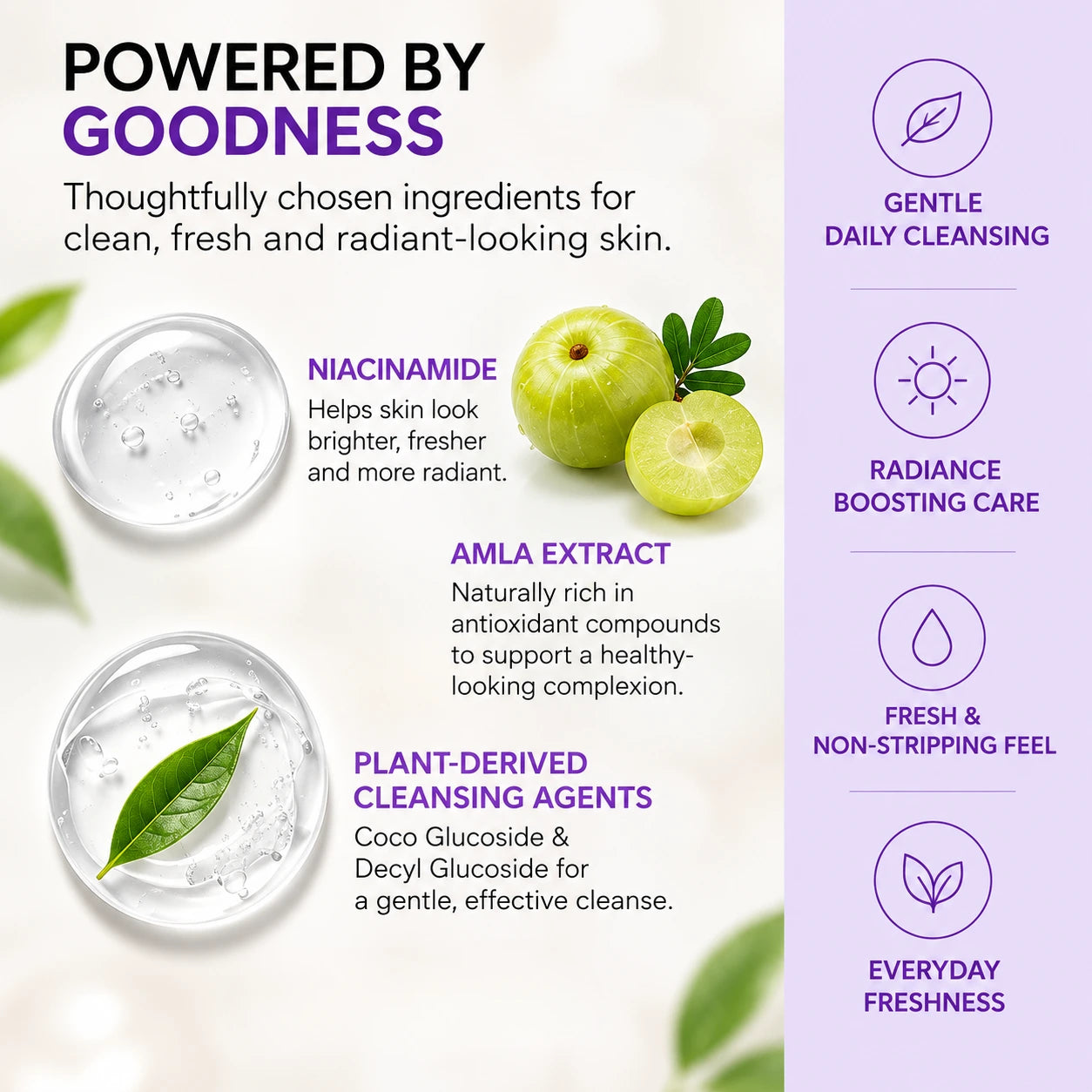 Radiance C+ face wash off cleanser